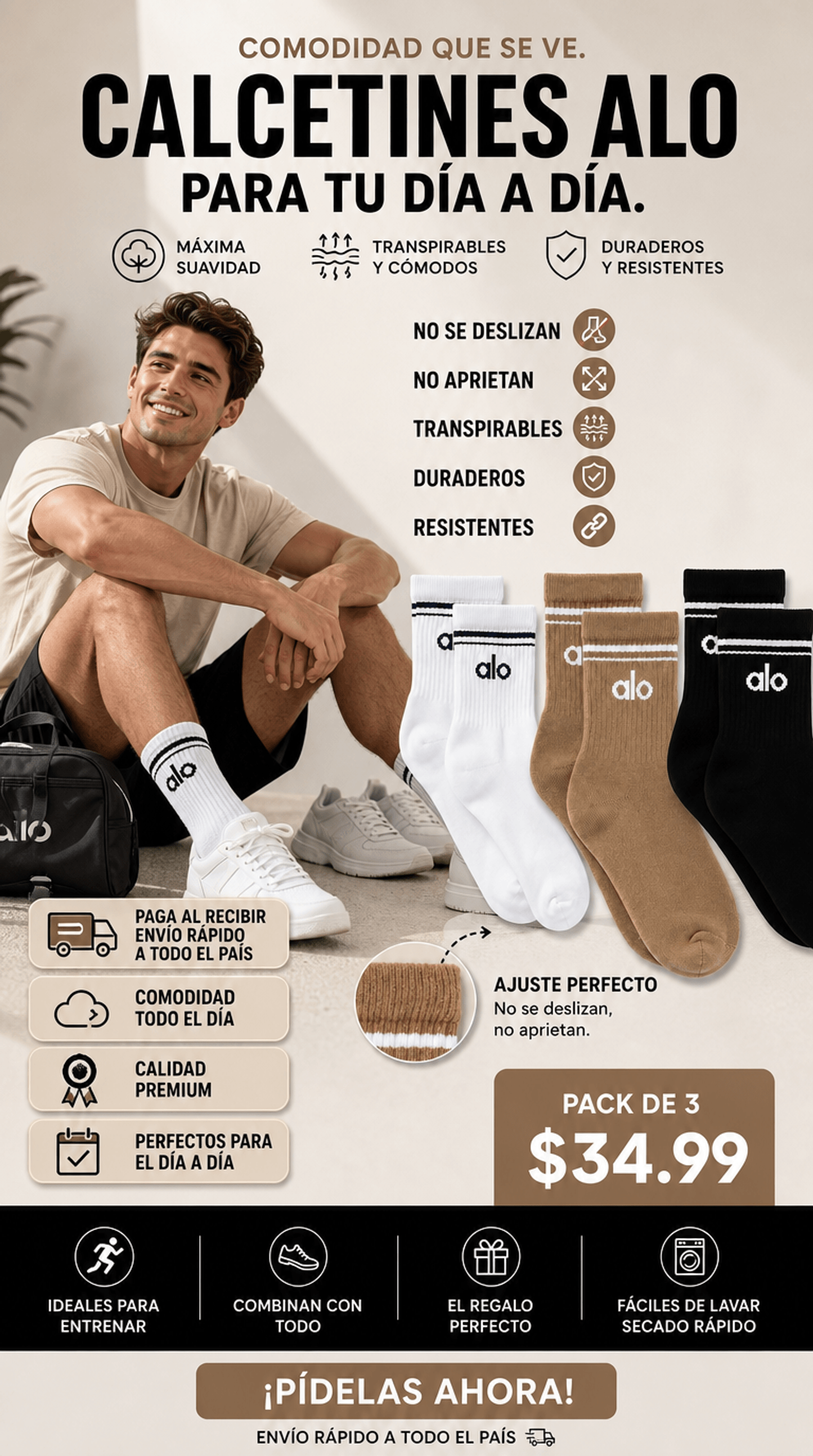 PACK 3 MEDIAS ALO