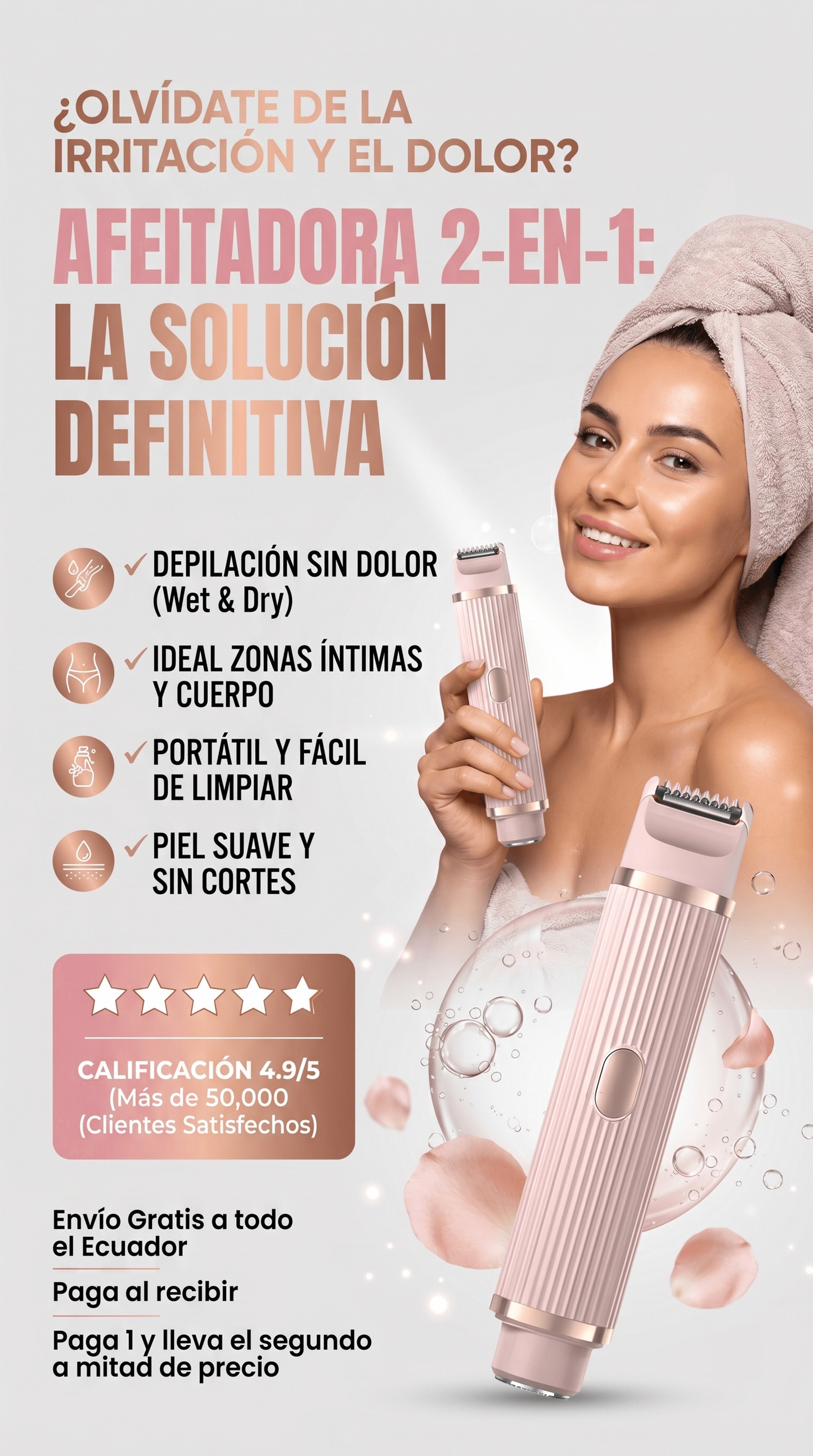 Rasuradora Paga1 y lleva 2do a 50% de Descuento